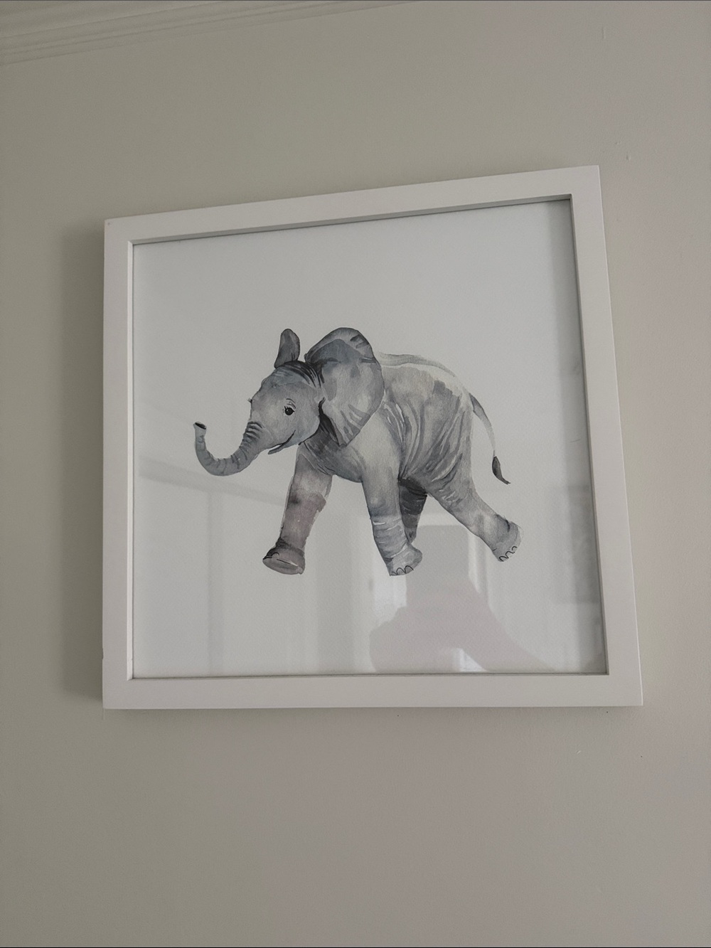 Gray Elephant Wall Art Print - pottery barn